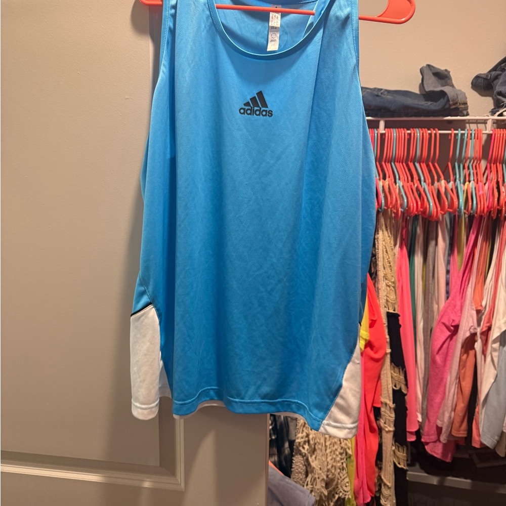 Adidas Blue Athletic Tank Top